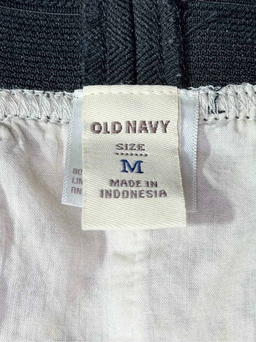 Old Navy Cream Floral Skater Skirt with Black Waistband